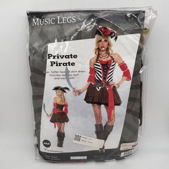 New Music Legs Private Pirate Costume - Size M/L - Picture 1 of 4